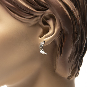 Rolex schakel oorbellen zilver dames en heren | Rolex earrings 2