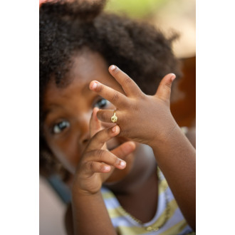 Mattenklopper ring baby goud | Surinaams gouden babyring 2