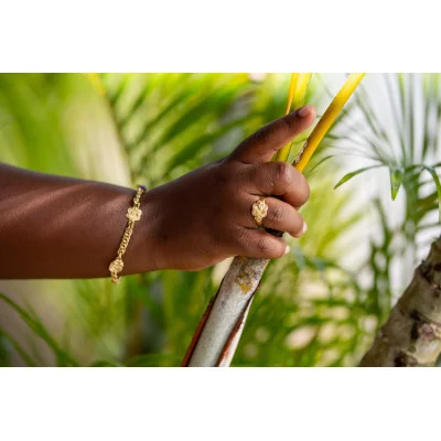 Surinaamse mattenklopper ring | 18 karaats gouden mattenklopper ring