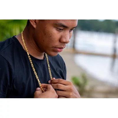 Gouden Surinaamse keizerketting | Surinaamse ketting buisjes