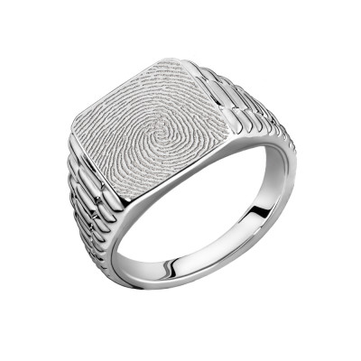 Rolex ring vingerafdruk | zilveren ring vingerafdruk | Vingerafdruk sieraden