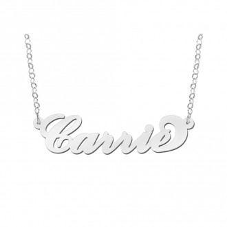 Zilveren naamketting Carrie | Naamketting kopen