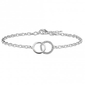 Gegraveerde armband met zirkonia