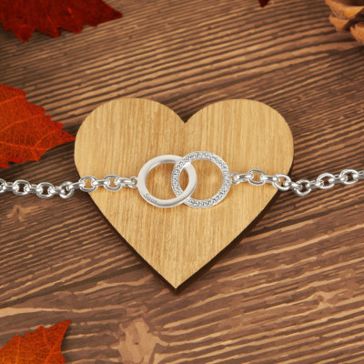 Gegraveerde armband zirkonia kopen | Armband kopen graveren zilver