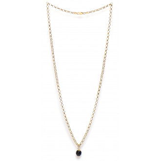 Lontai ketting | Surinaamse ketting zwarte kraal | Surinaams goud