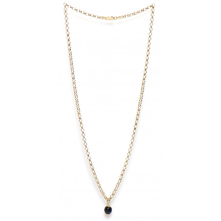 Lontai ketting | Surinaamse ketting zwarte kraal | Surinaams goud