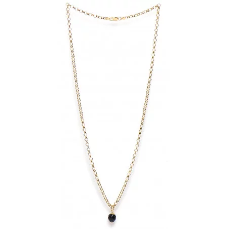 Lontai ketting | Surinaamse ketting zwarte kraal | Surinaams goud