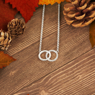 Ketting met gravure en zirkonia 2