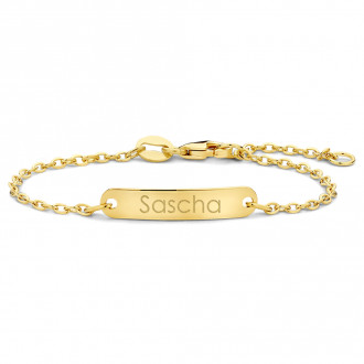 Gouden baby armband met gravure