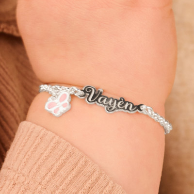 Surinaamse armband baby zilver | Surinaamse sieraden baby naam