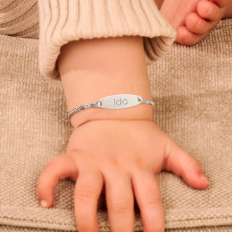 Baby armband met naam | Armband baby zilver 2
