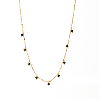 Surinaamse ketting zwarte kralen | Surinaamse dames ketting | Surinaamse ketting vrouw