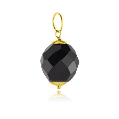 Surinaamse ogri ai hanger goud | Surinaamse zwarte kraal | Surinaamse sieraden