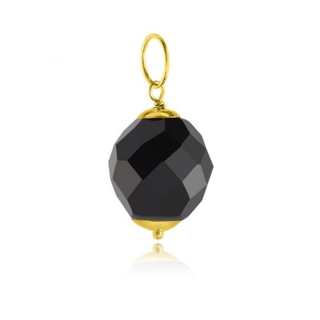 Surinaamse ogri ai hanger goud | Surinaamse zwarte kraal | Surinaamse sieraden