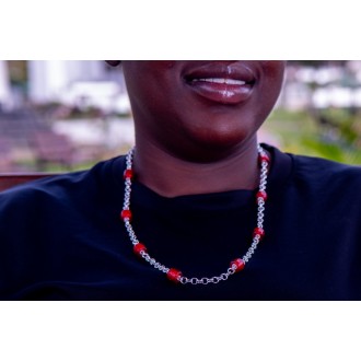 Lontai ketting met ingi boka kralen | Surinaamse ketting 2