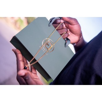 Lontai ketting | Surinaamse ketting zwarte kraal | Surinaams goud 2