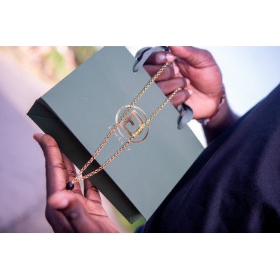 Surinaamse ketting zwarte kraal | Surinaams goud | Surinaamse ketting