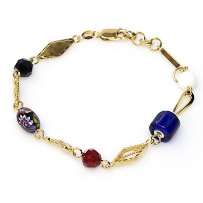 Ala kondre armband goud | Surinaamse kralen armband | Surinaamse ala kondre bracelet