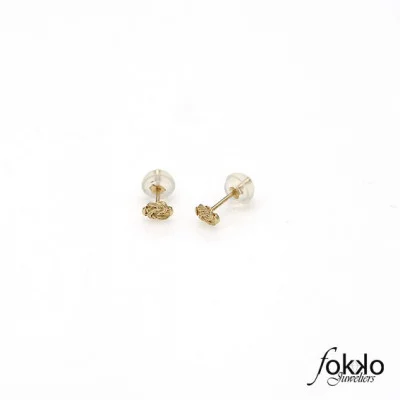 Gouden mattenklopper oorbellen  voor kinderen