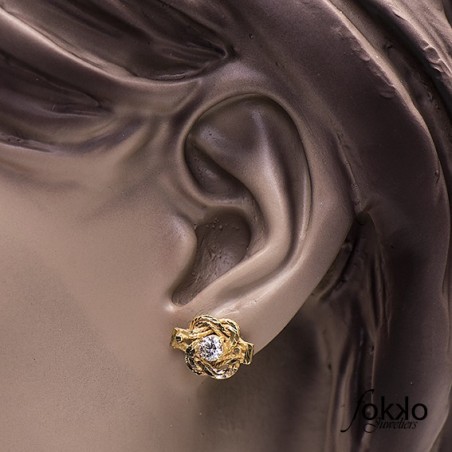 Mattenklopper oorbellen goud 14K | Gouden Surinaamse oorbellen