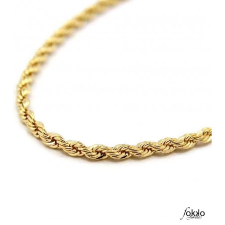 Gouden te ketting / gouden rope chain 5 mm bestel je bij ons v...