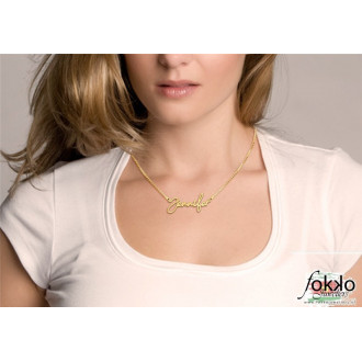 Goedkope gouden naamketting | 14 karaats gouden naamketting 2