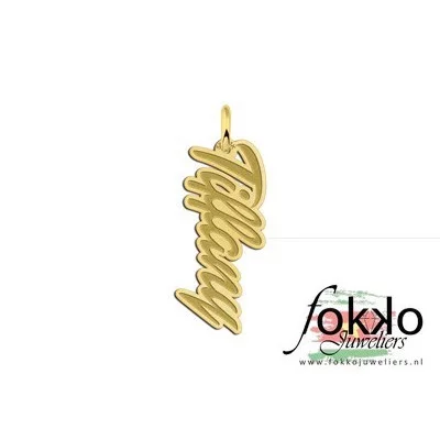 Gouden naamhanger | 14 karaats gouden naamhanger