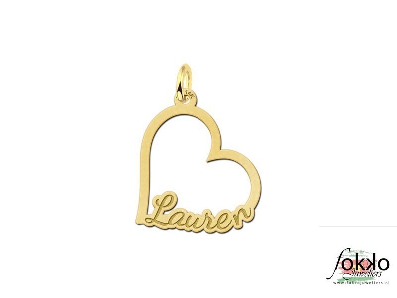 Voornaamwoord Geelachtig Luxe Gouden hart hanger + ketting bestel je bij ons voor maar € 319,95