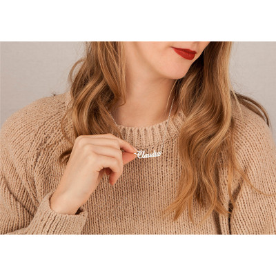 Goedkope zilveren naamketting | Naamketting