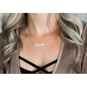 Zilveren naamketting | Naamketting 2