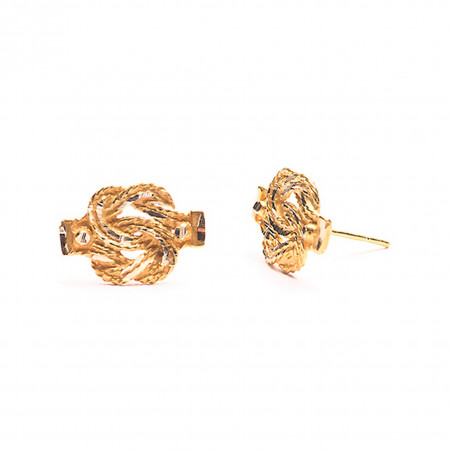 Surinaamse mattenklopper oorbellen goud | Gouden mattenklopper oorbellen