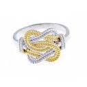 Gouden mattenklopper ring | Fokko Design | Zilver gouden mattenklopper ring