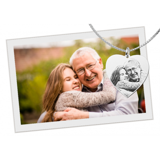 Fotohanger | sieraad met foto | hanger met gravure 2