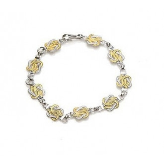 Mattenklopper armband zilver met goud bicolor | Fokko Design