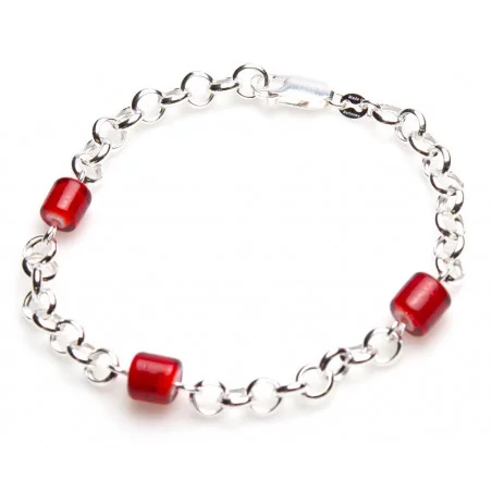 Lontai armband rode ingi boka kralen | Surinaamse Lontai armband | Surinaamse sieraden