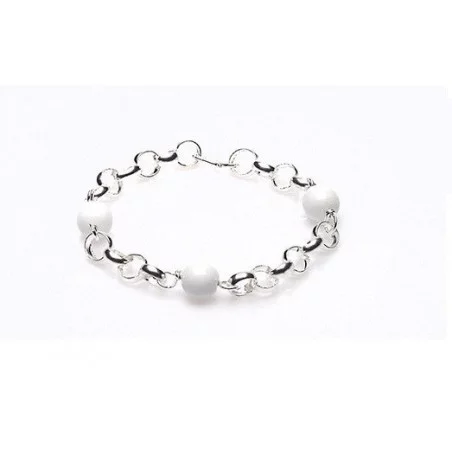 Surinaamse Lontai armband met witte kralen