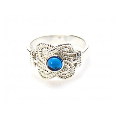 Mattenklopper ring | Mattenklopper ring blauwe steen
