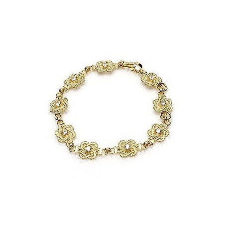 Gouden mattenklopper armband Swarovski | Exclusief bij Fokko Juweliers