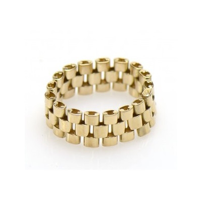 Surinaams gouden rolex schakel ring | Rolex schakel ring sieraad | Gouden rolex ring