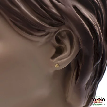 Mattenklopper oorbellen baby | Mattenklopper oorbellen goud | 18K surinaams goud